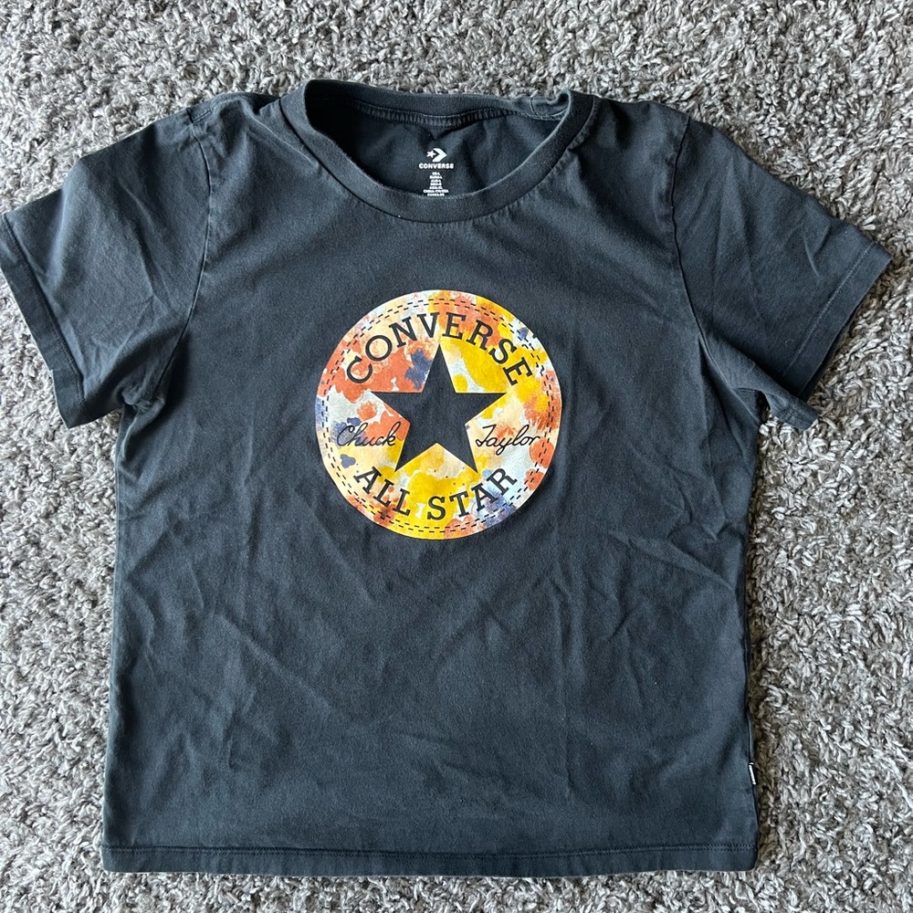 Converse Black Short Sleeve Tee with Iconic Logo